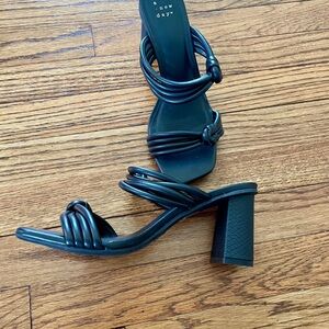 A New Day Black Strappy Heels